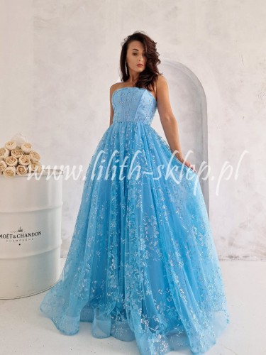 niebieska-sukienka-gorsetowa-posypana-zlotym-brokatem