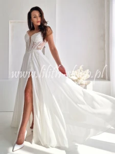 Ginny- biała zwiewna sukienka z gorsetową górą