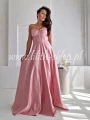 rozowa sukienka maxi z gorsetem