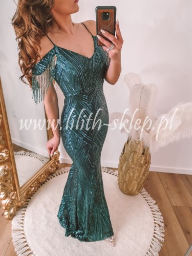 sukienka-cekinowa-z-fredzlami-na-ramionach-butelkowa-zielen