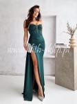 Freya -zielona dopasowana maxi z efektownym gorsetem