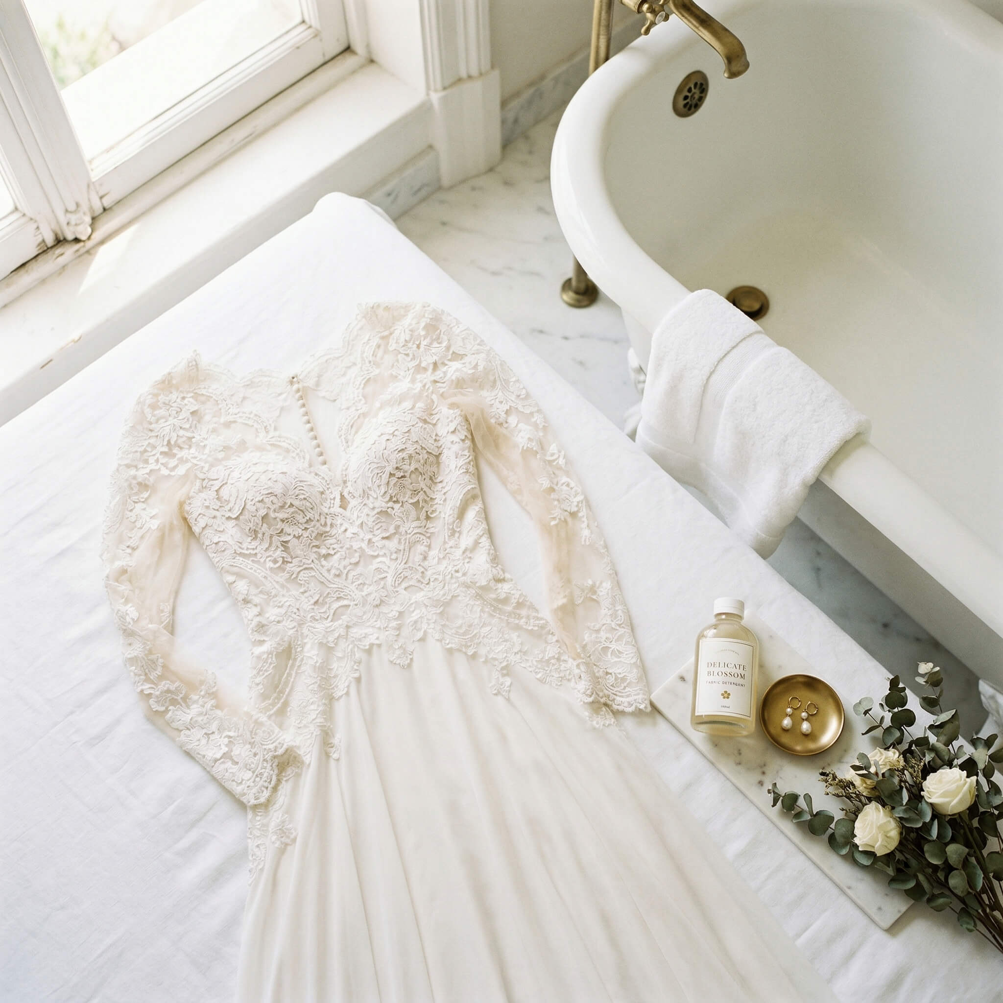 jak wyprać suknię ślubną - praktyczny poradnik