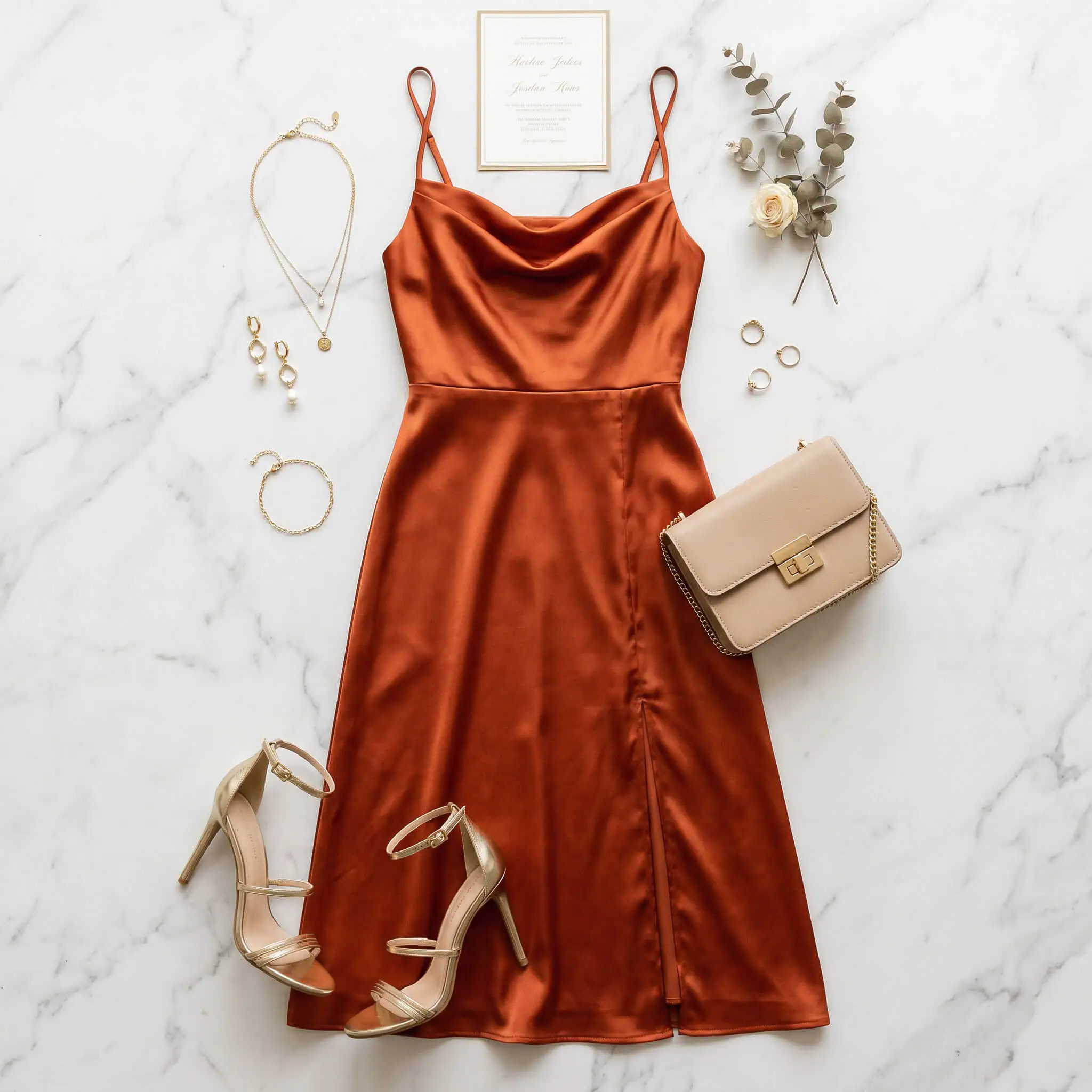 Dodatki do pomarańczowej sukienki na wesele - które wybrać?